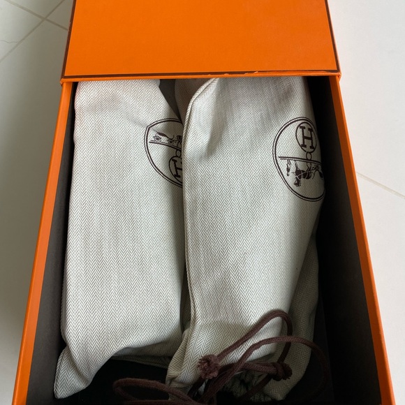 Hermes Men's Black Leather Loafers Size 43.5 EU - Picture 5 of 6